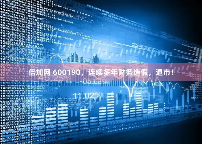 倍加网 600190，连续多年财务造假，退市！